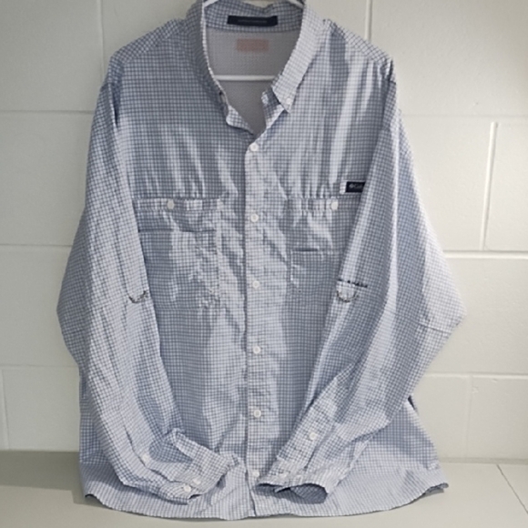 Performance Fishing Camping Hiking Shirt Roll Tab Sleeves Pockets Vented Back - Picture 15 of 15